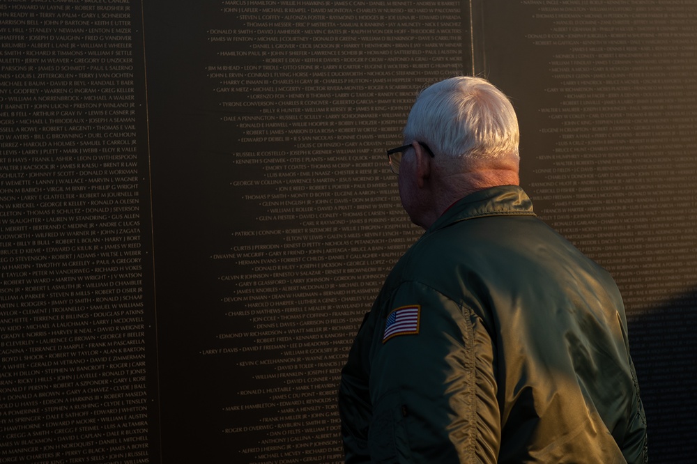 Distinguished Visitors visit traveling Vietnam Memorial