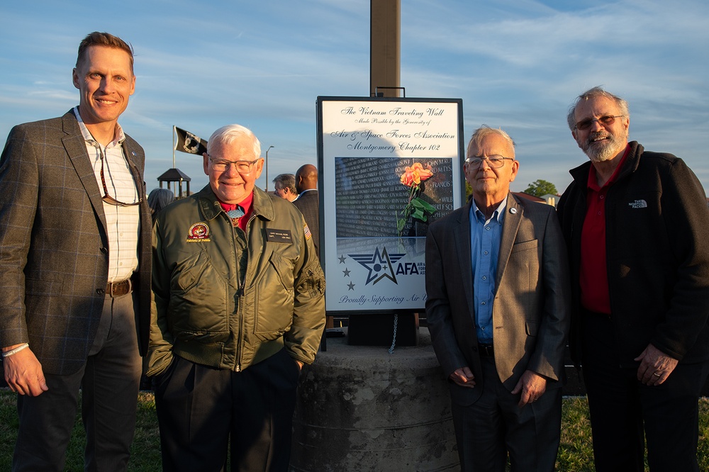 Distinguished Visitors visit traveling Vietnam Memorial