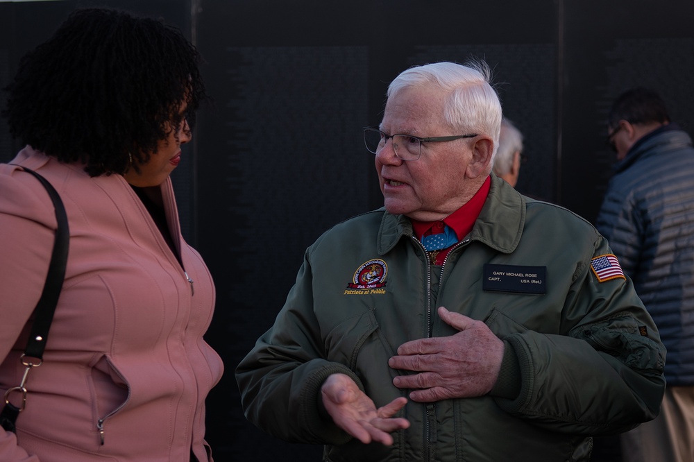 Distinguished Visitors visit traveling Vietnam Memorial