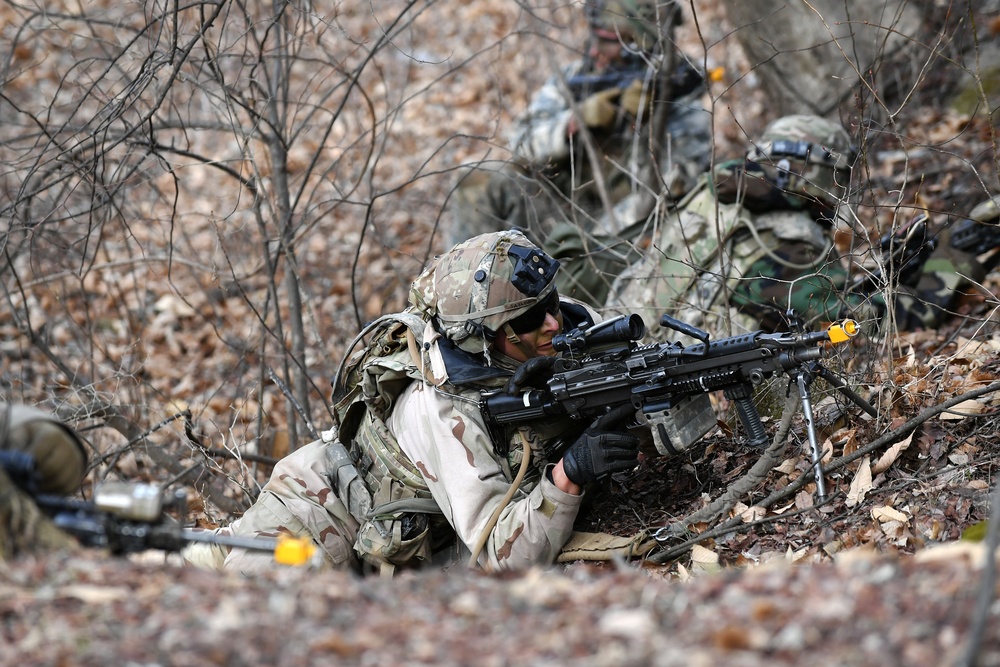 1-17 Infantry Conduct Company Attack During Exercise Warrior Shield