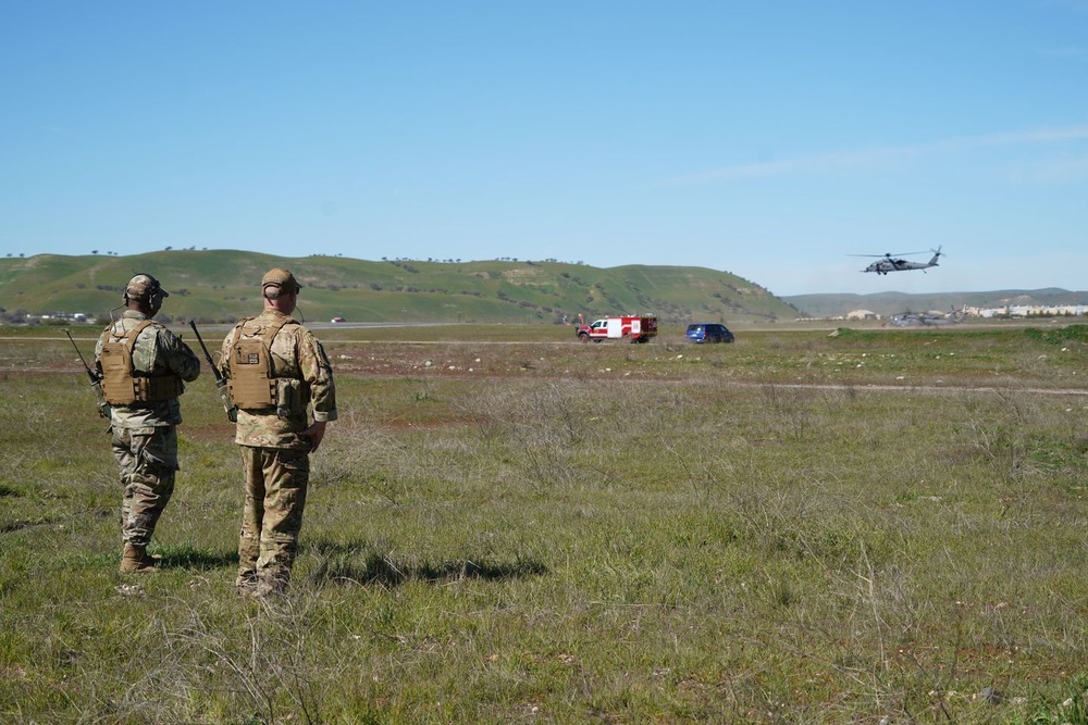 146th Airlift Wing’s Contingency Response Flight perform airfield operations