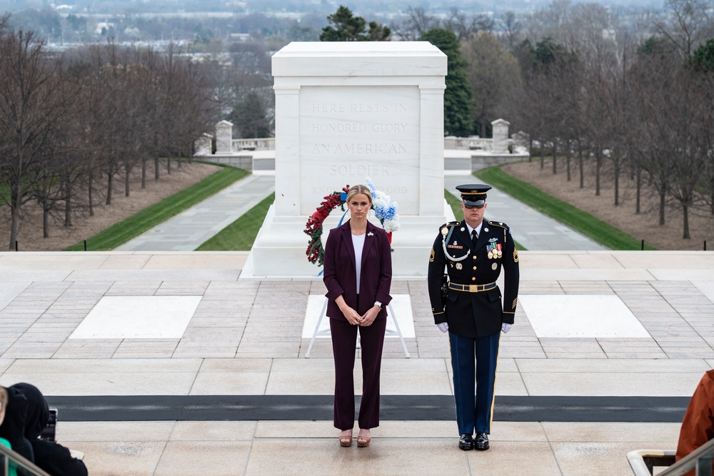 Miss America 2023 Grace Stanke Visits Arlington National Cemetery