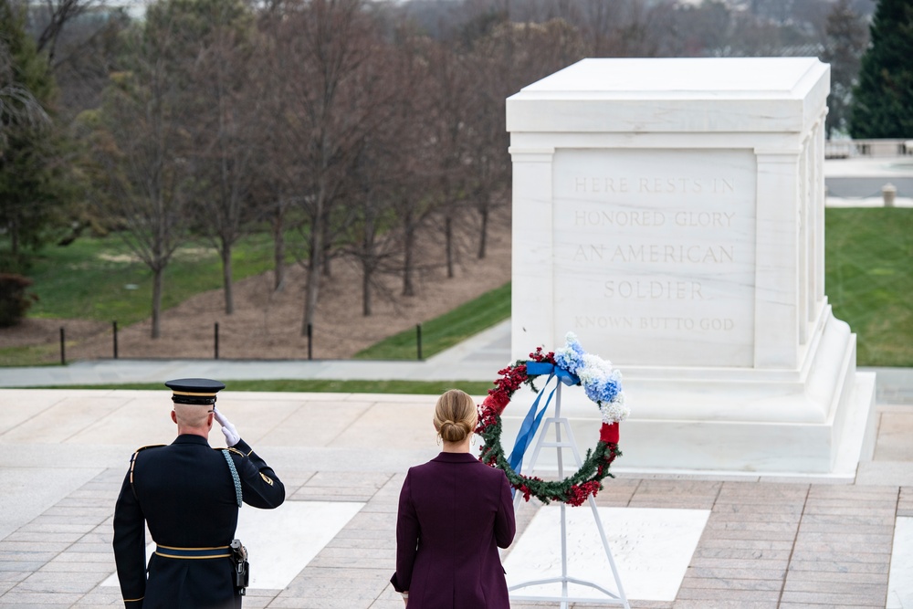 Miss America 2023 Grace Stanke Visits Arlington National Cemetery