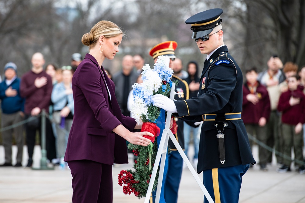 Miss America 2023 Grace Stanke Visits Arlington National Cemetery