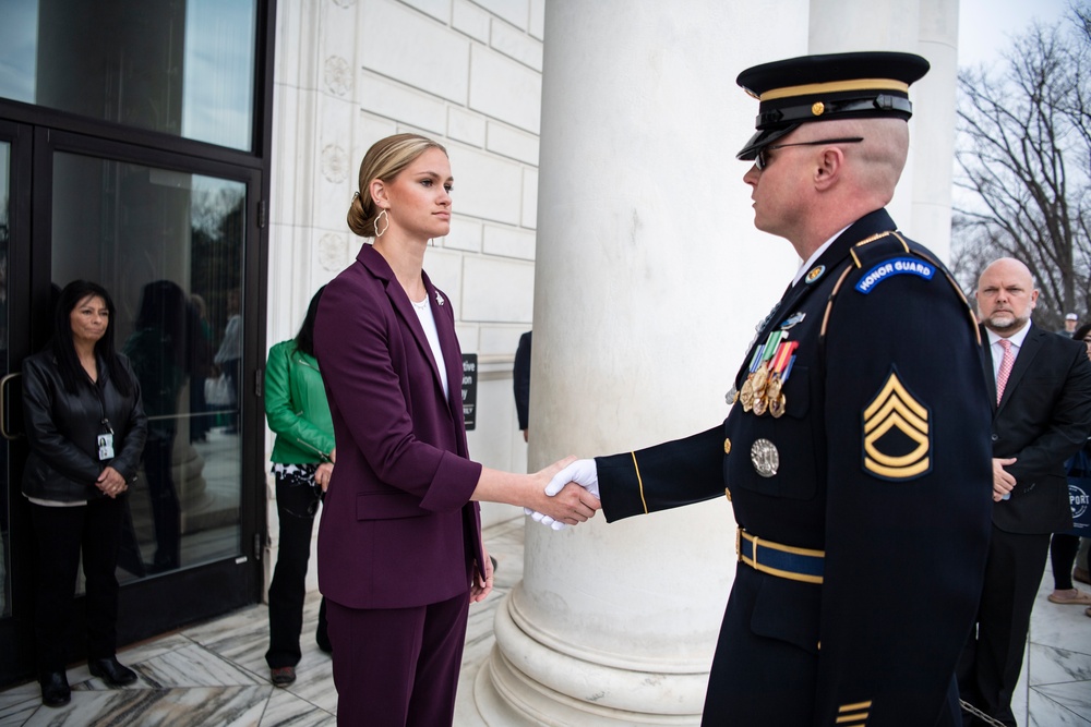 Miss America 2023 Grace Stanke Visits Arlington National Cemetery