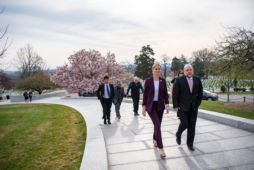 Miss America 2023 Grace Stanke Visits Arlington National Cemetery