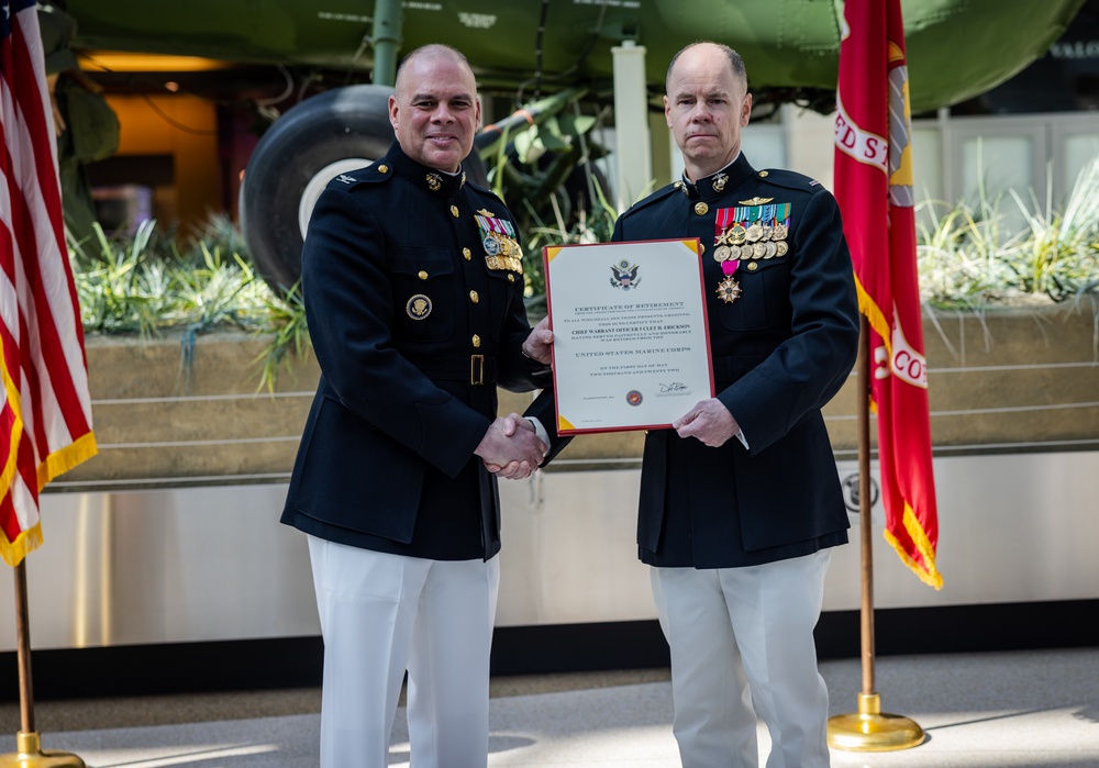 Chief Warrant Officer 5 Clet Erickson Retirement Ceremony