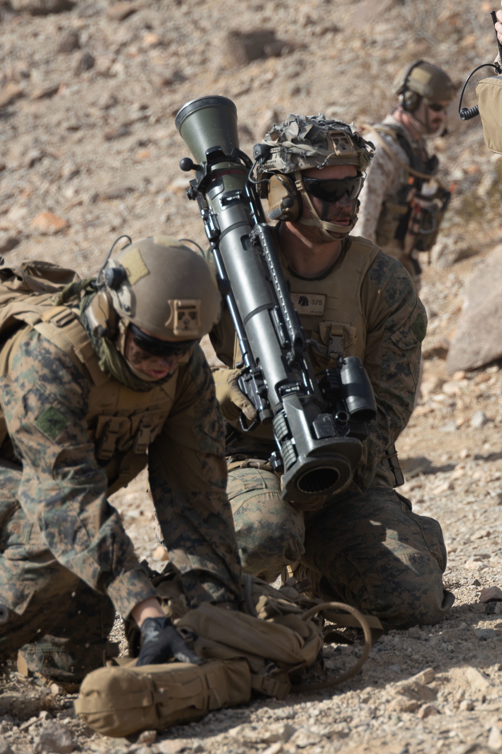 U.S. Marines with 3rd Battalion, 5th Marine Regiment, participate in a Company Level Attack exercise