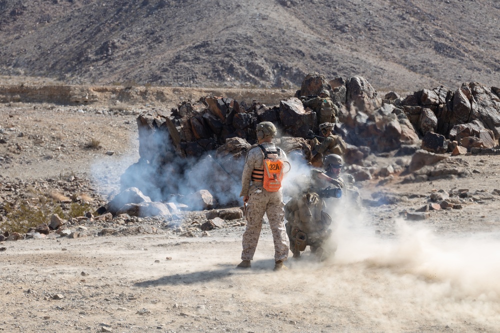 U.S. Marines with 3rd Battalion, 5th Marine Regiment, participate in a Company Level Attack exercise