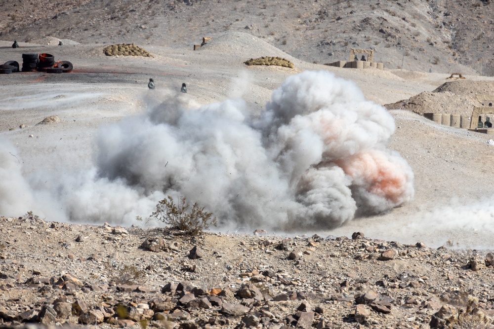 U.S. Marines with 3rd Battalion, 5th Marine Regiment, participate in a Company Level Attack exercise