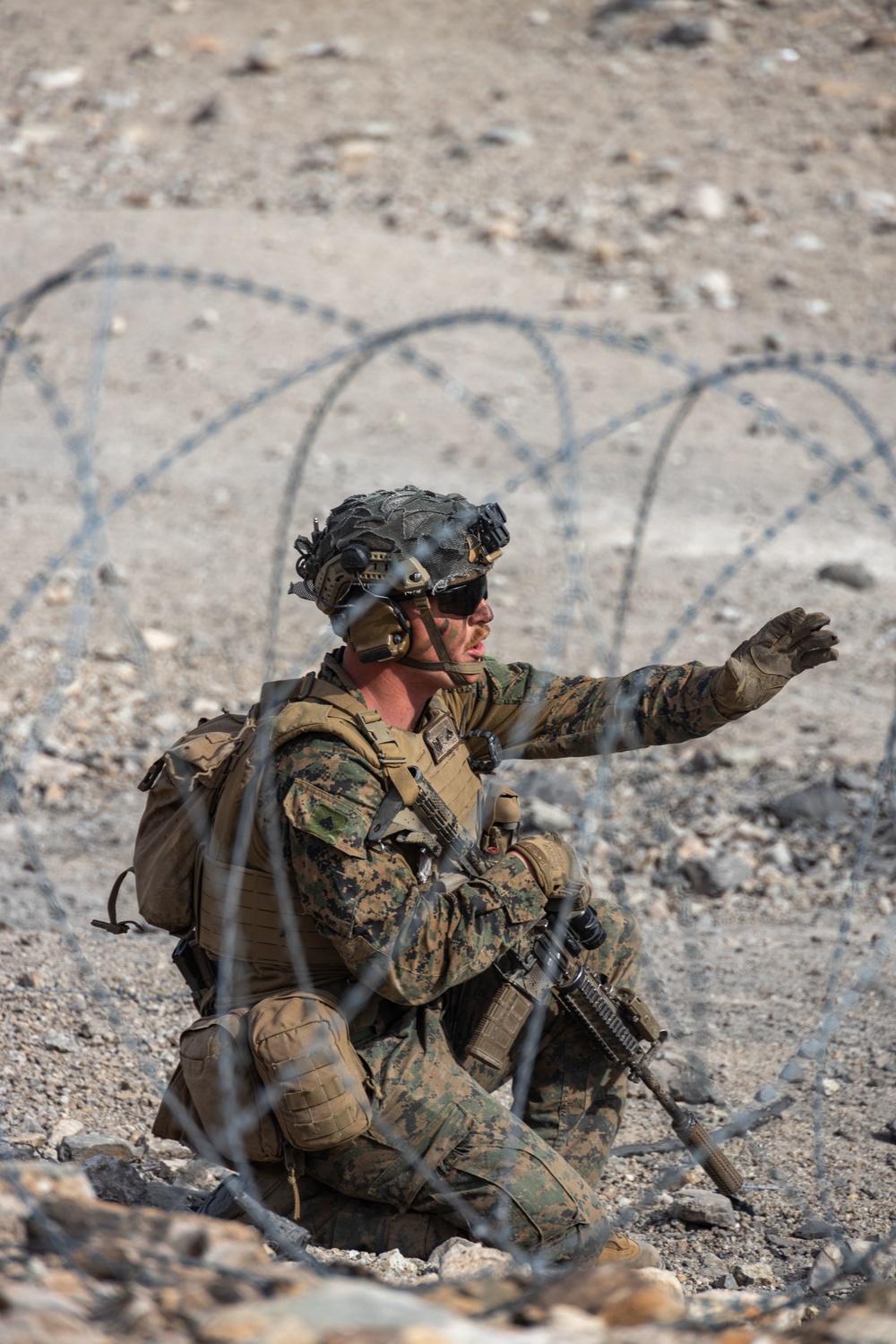 U.S. Marines with 3rd Battalion, 5th Marine Regiment, participate in company level attack exercise