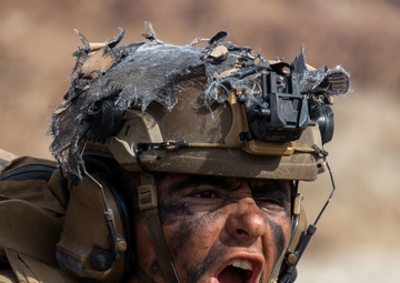 U.S. Marines with 3rd Battalion, 5th Marine Regiment, participate in company level attack exercise