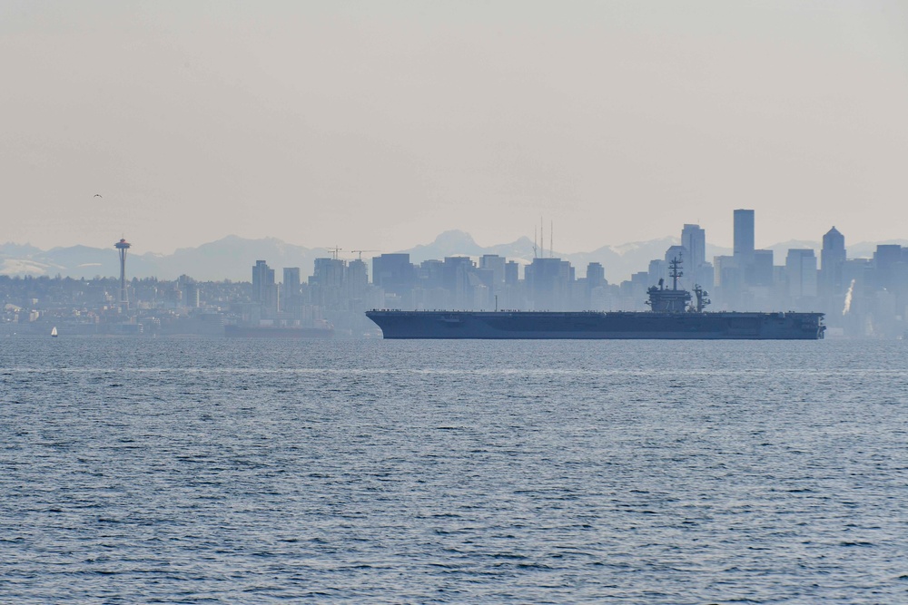 USS Theodore Roosevelt Departs PSNS