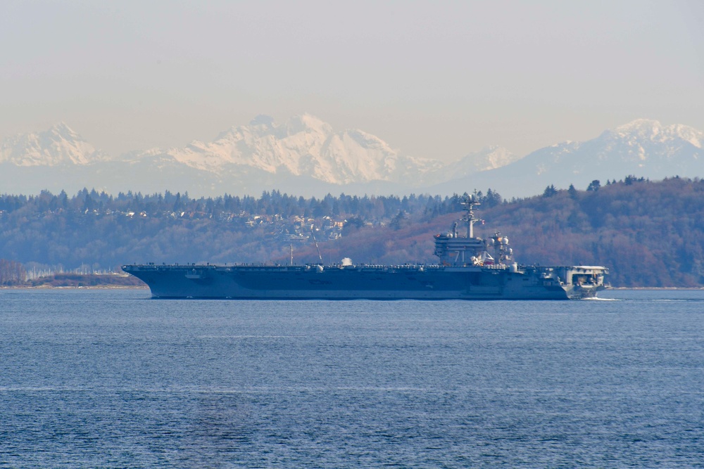 USS Theodore Roosevelt Departs PSNS