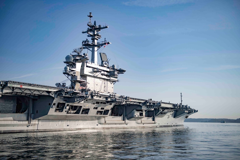 USS Theodore Roosevelt Departs PSNS