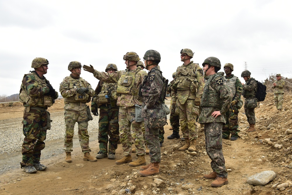 2nd Infantry Division Sustainment Brigade Builds Pontoon Bridge