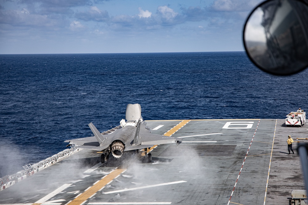 USS Makin Island and USS America working together