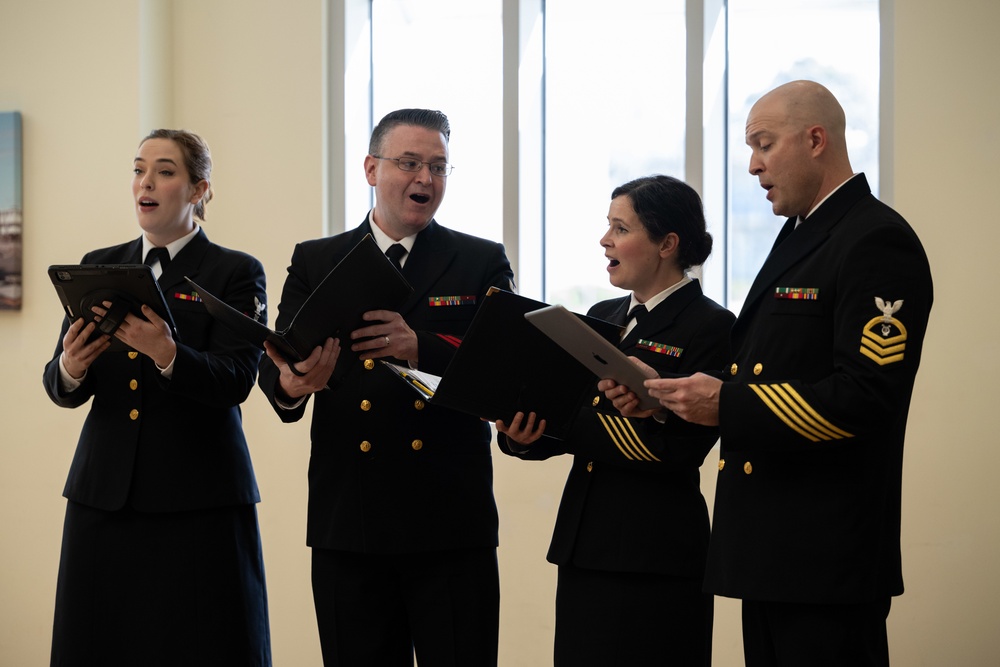 U.S. Navy Band Sea Chanters perform in Mather