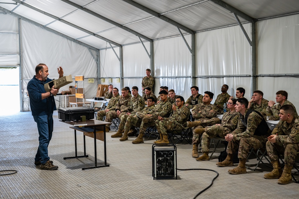 Military Police participate in a Counter-Unmanned Aircraft Systems class