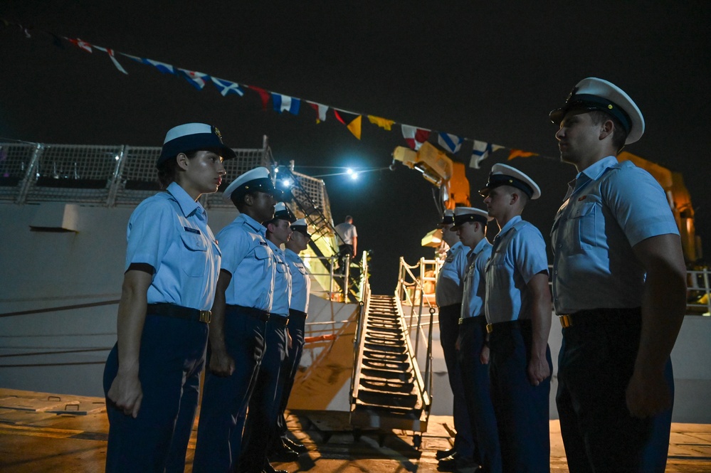 USCGC Stone hosts reception for Brazil officials and armed forces personnel