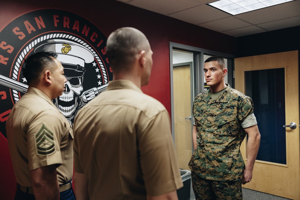 Recruiting Station San Francisco: Private First Class Benjamin Blitz's Promotion