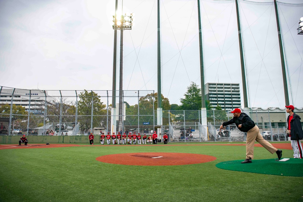 E.J. King High School Baseball First Pitch