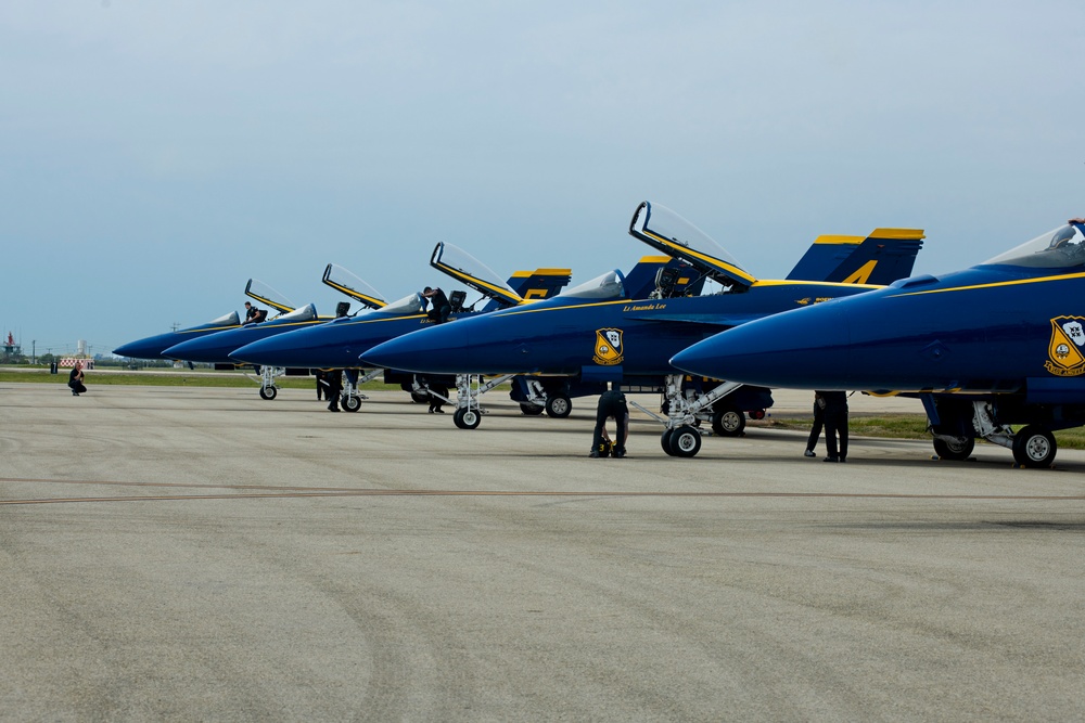The Blue Angels at The Point Mugu Air Show, Ventura County.