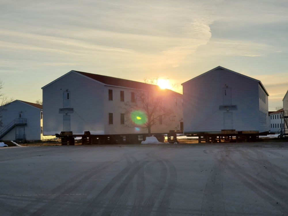 Contractor moves first two World War II-era barracks at Fort McCoy