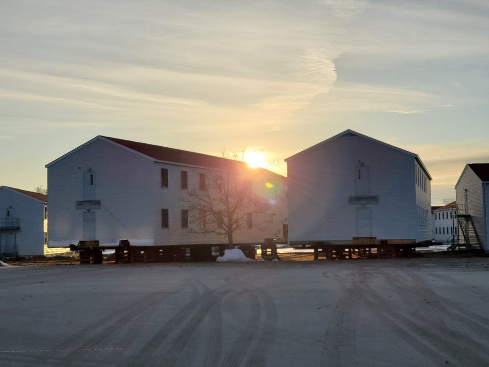 Contractor moves first two World War II-era barracks at Fort McCoy