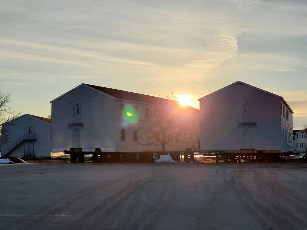 Contractor moves first two World War II-era barracks at Fort McCoy