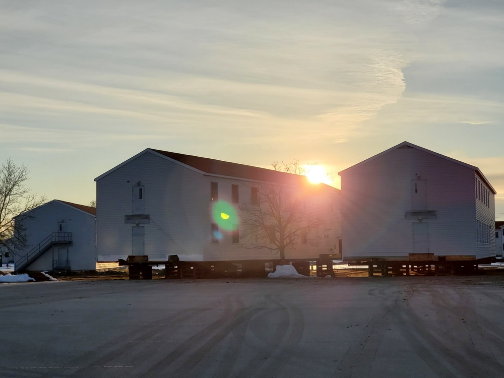 Contractor moves first two World War II-era barracks at Fort McCoy