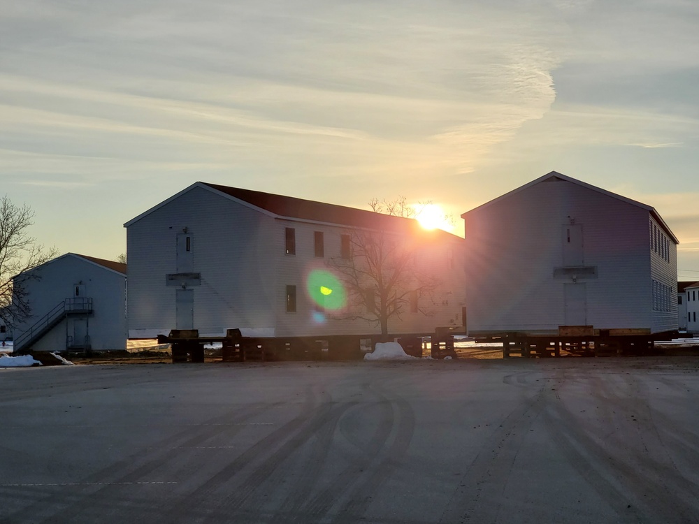 Contractor moves first two World War II-era barracks at Fort McCoy