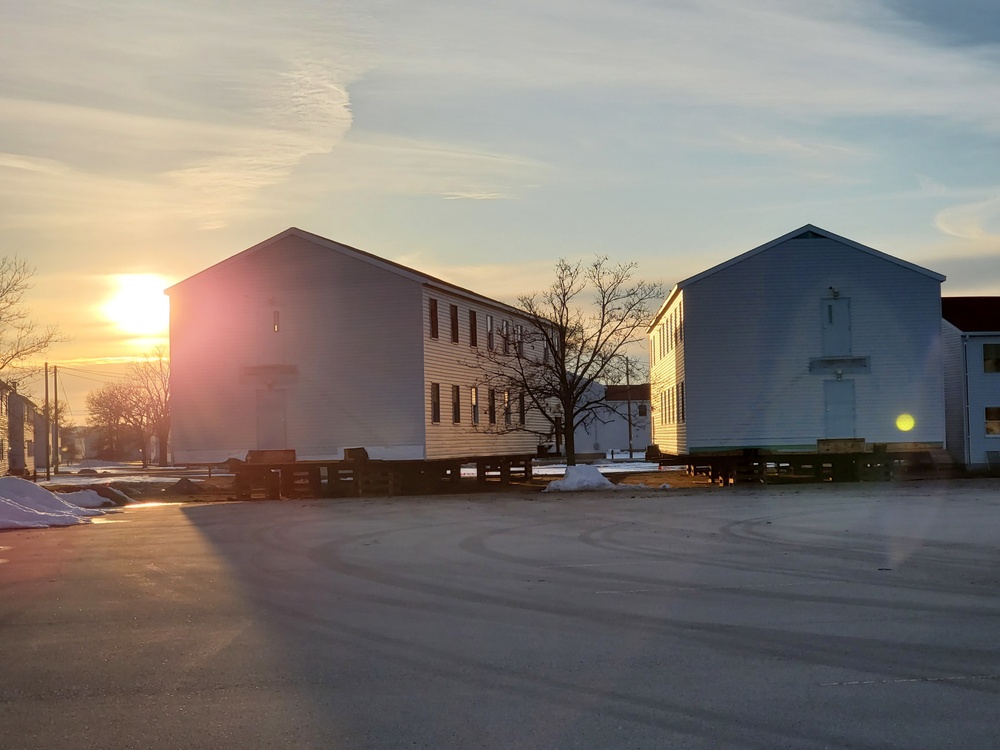 Contractor moves first two World War II-era barracks at Fort McCoy