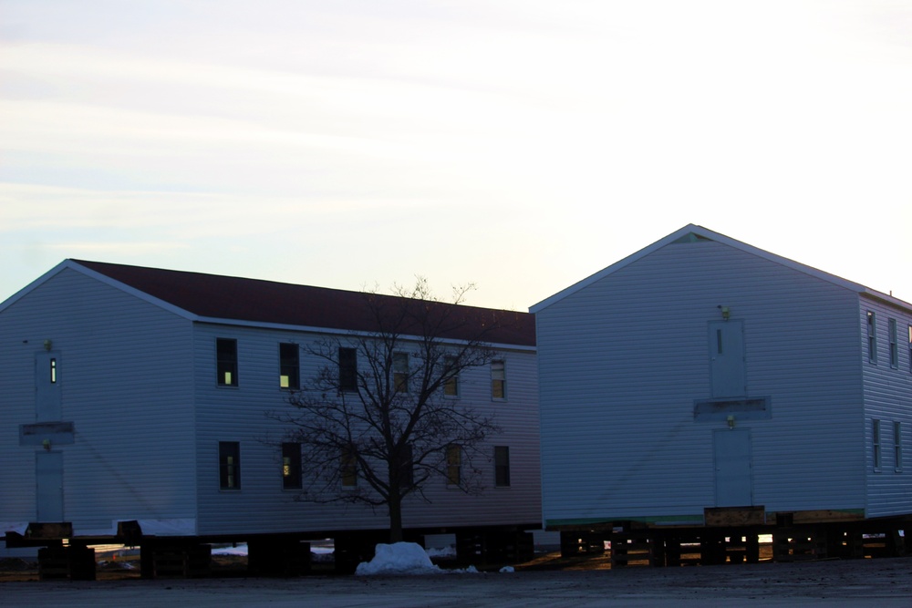 Contractor moves first two World War II-era barracks at Fort McCoy