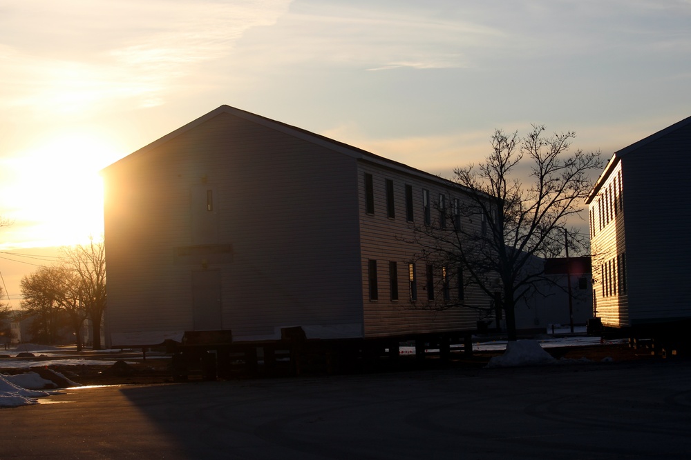 Contractor moves first two World War II-era barracks at Fort McCoy