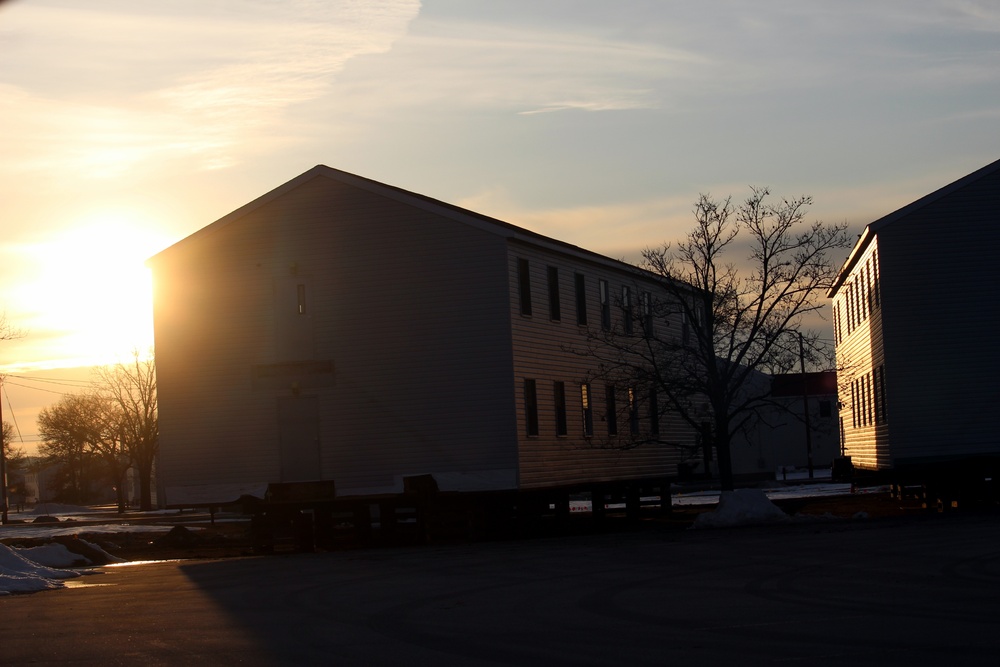 Contractor moves first two World War II-era barracks at Fort McCoy