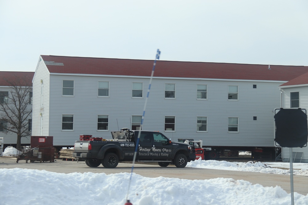 Contractor moves first two World War II-era barracks at Fort McCoy