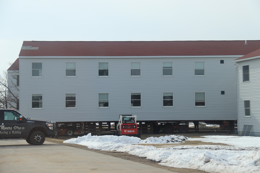 Contractor moves first two World War II-era barracks at Fort McCoy