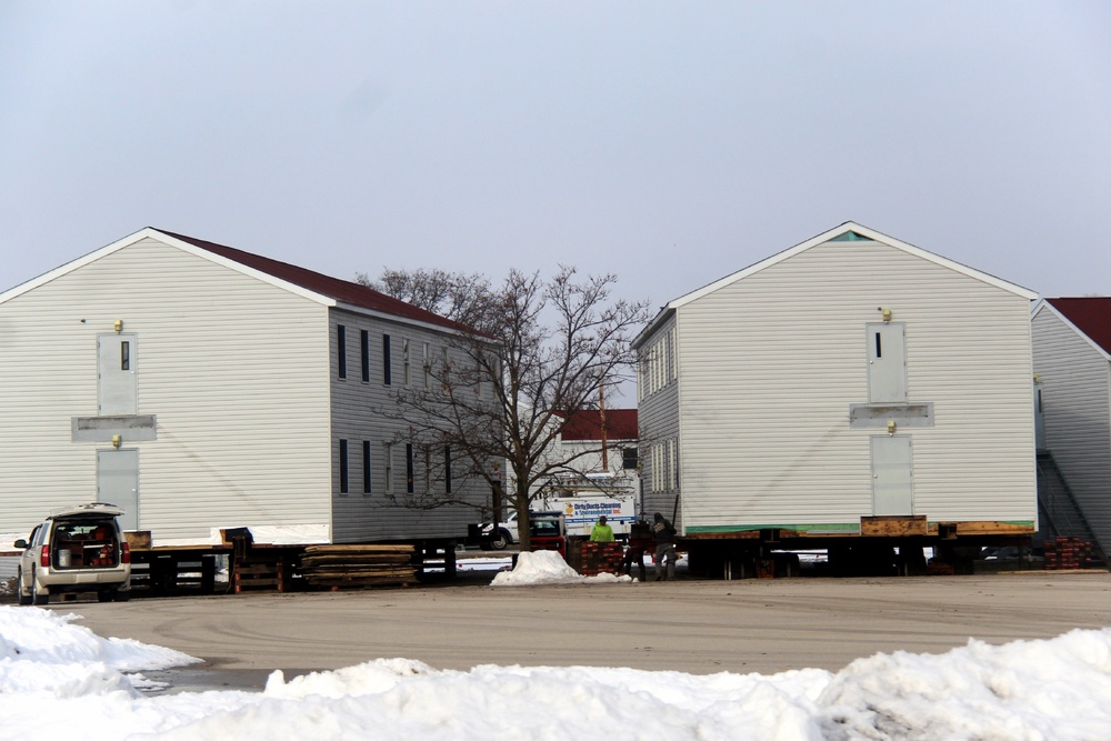 Contractor moves first two World War II-era barracks at Fort McCoy