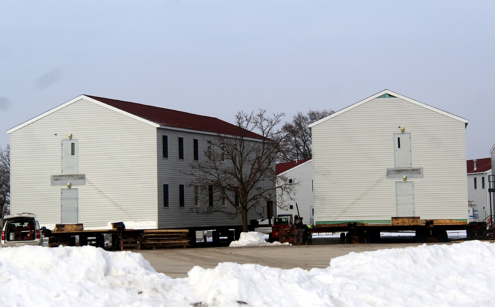 Contractor moves first two World War II-era barracks at Fort McCoy