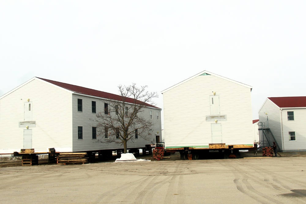 Contractor moves first two World War II-era barracks at Fort McCoy