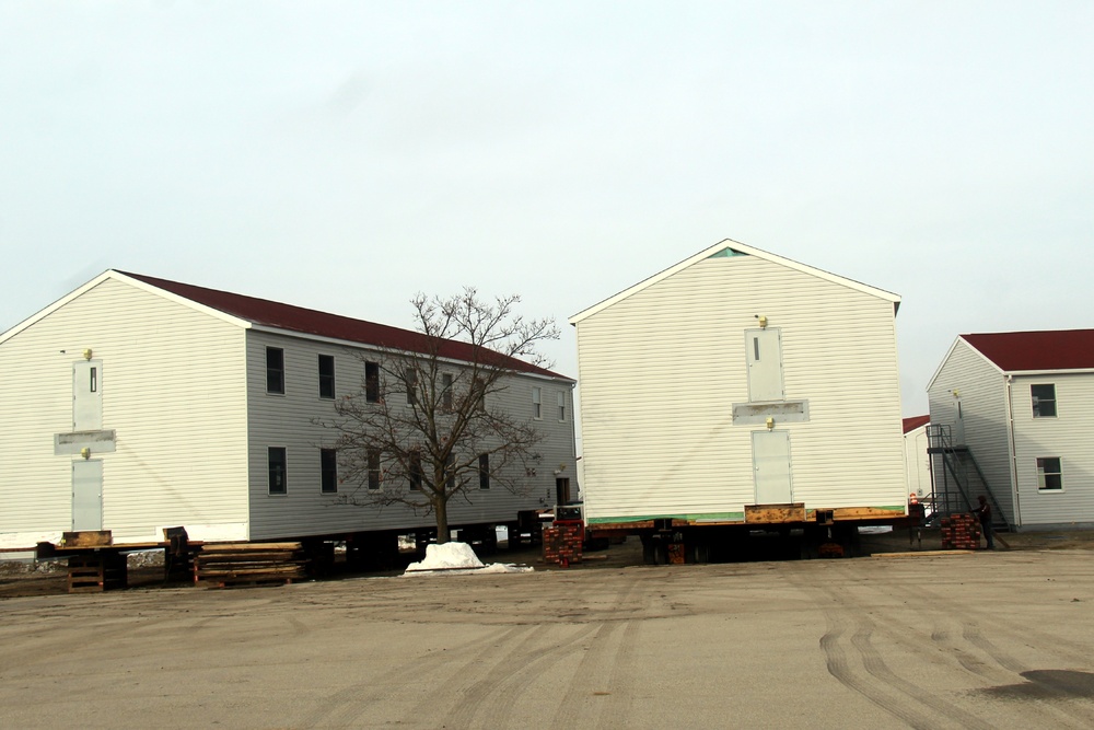 Contractor moves first two World War II-era barracks at Fort McCoy