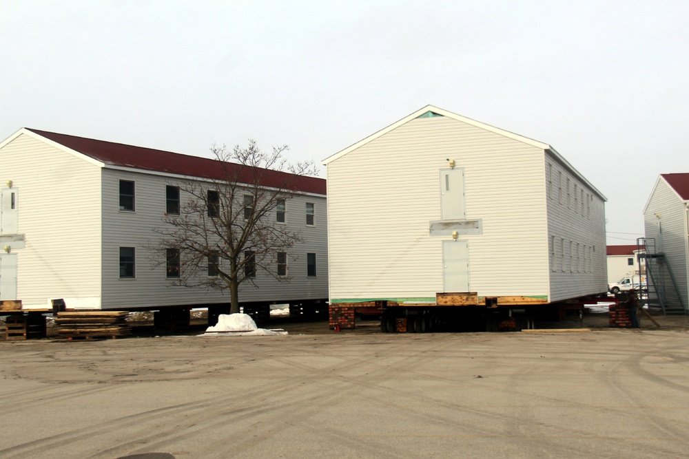 Contractor moves first two World War II-era barracks at Fort McCoy