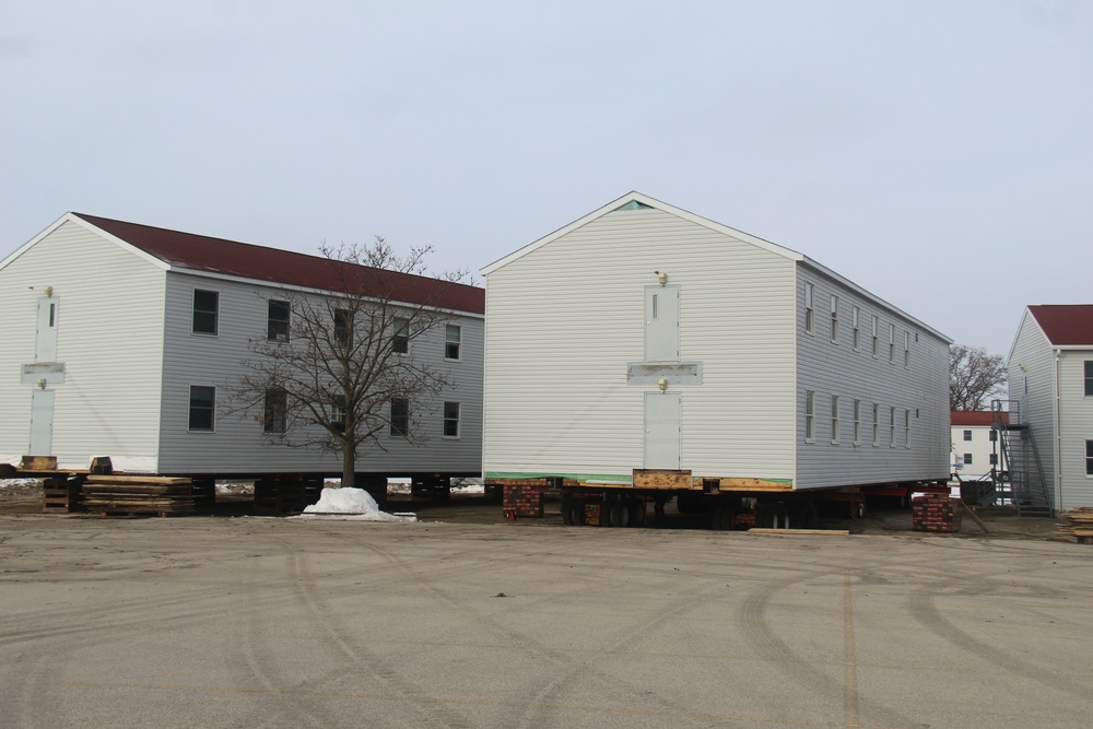 Contractor moves first two World War II-era barracks at Fort McCoy