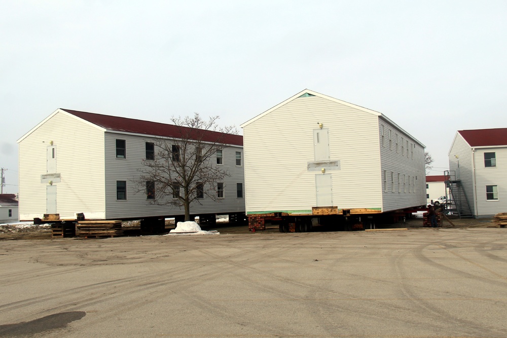 Contractor moves first two World War II-era barracks at Fort McCoy