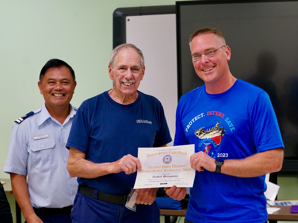 Guam-based U.S. Coast Guard Auxiliary Flotilla receives high honors