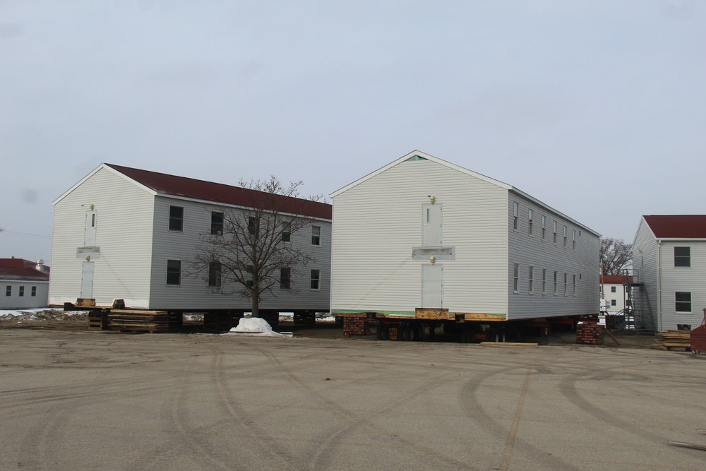 Contractor moves first two World War II-era barracks at Fort McCoy