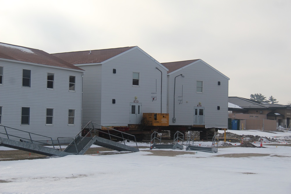 Contractor moves first two World War II-era barracks at Fort McCoy