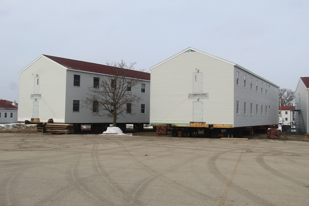 Contractor moves first two World War II-era barracks at Fort McCoy