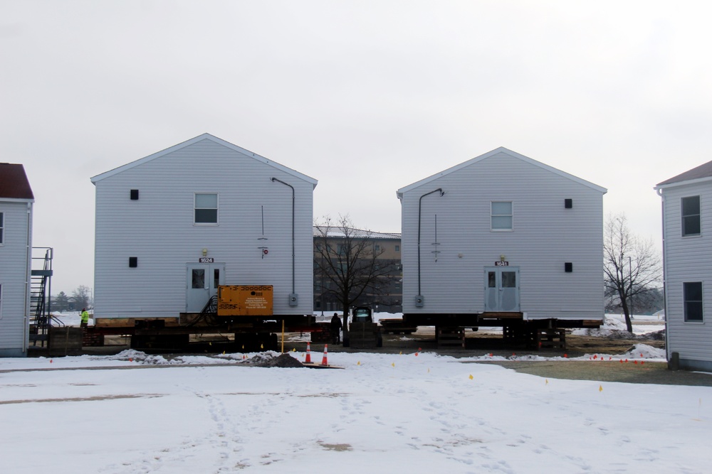 Contractor moves first two World War II-era barracks at Fort McCoy